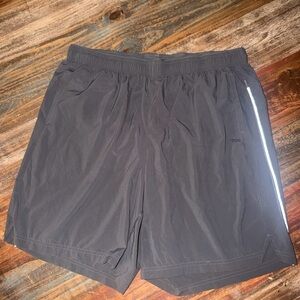 DSG Men's Charcoal Athletic Shorts with Reflective Side Stripe